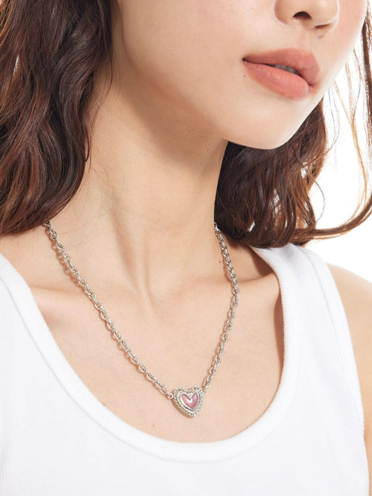 Ruffled Heart Necklace