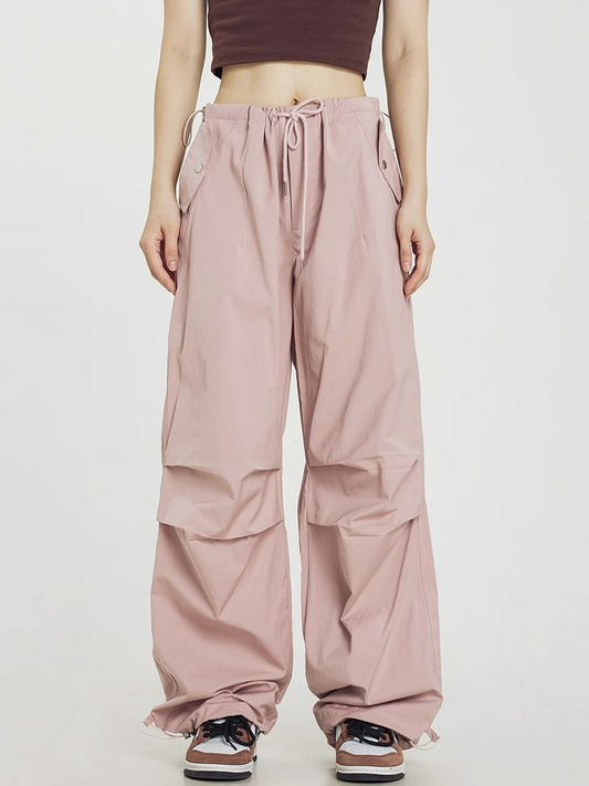 Pleated Slightly Baggy Cargo Pants