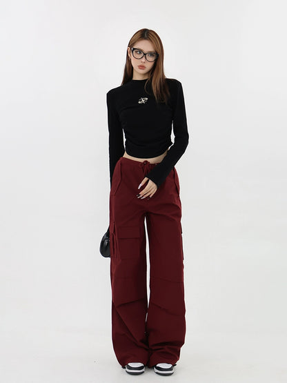 Curved Hem Cropped Long Sleeve