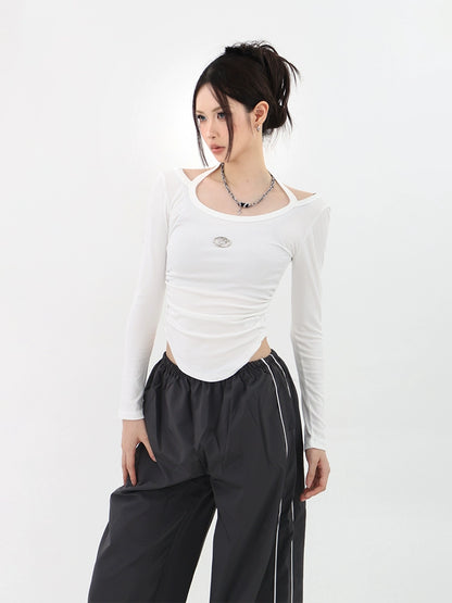 Halter Neck Long Sleeve