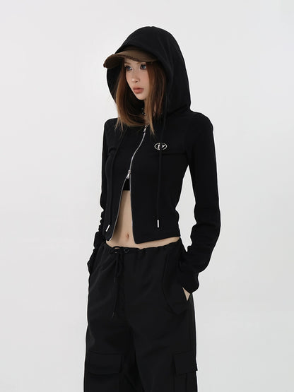 Hooded Zip Long Sleeve