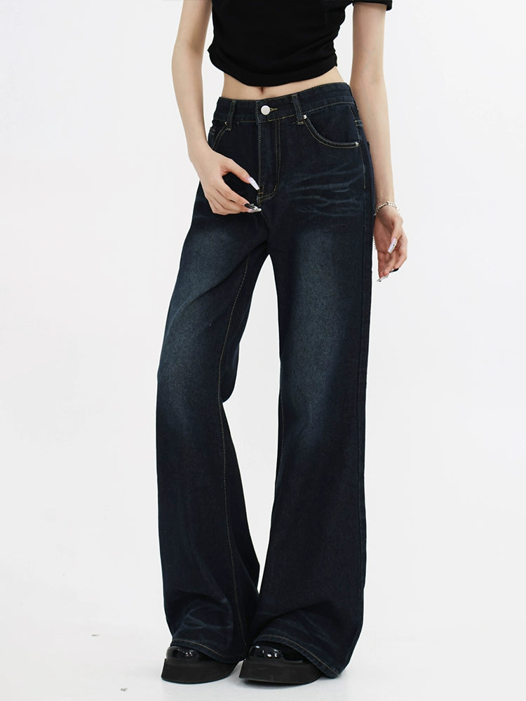 Wide-Leg Denim Jeans