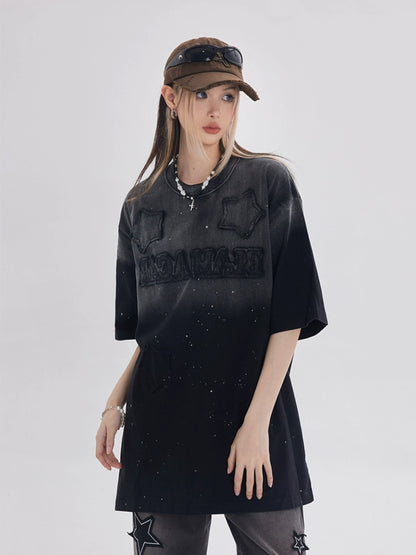 Gradient Embroidered Star Shirt