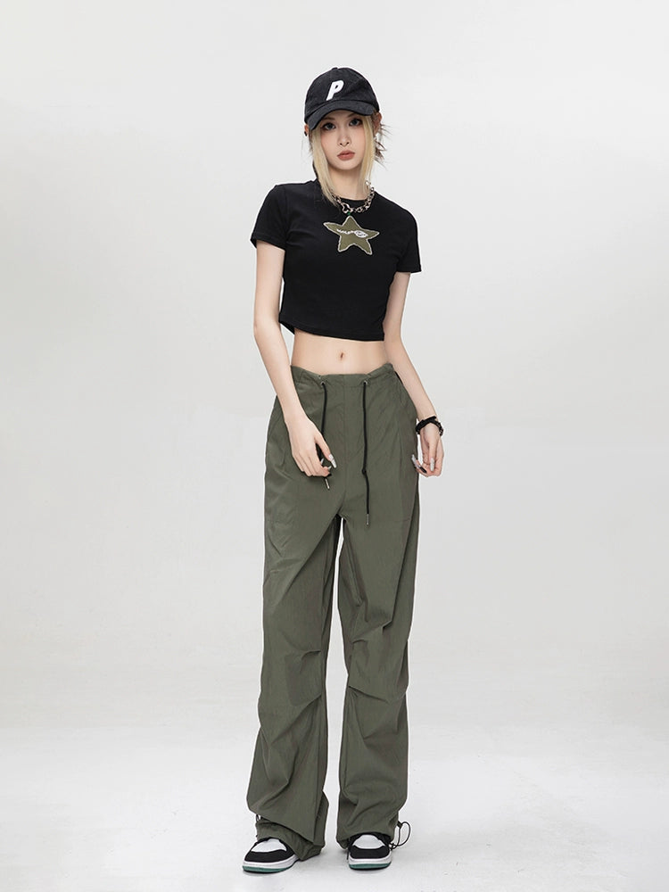 Drawstring Cargo Pants