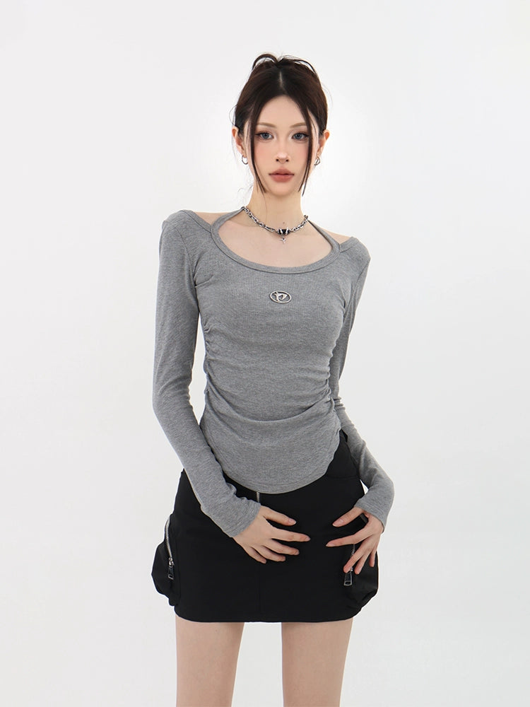 Halter Neck Long Sleeve