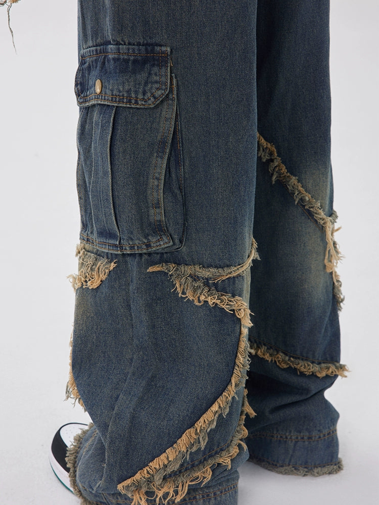 Star-Stitched Denim Jeans