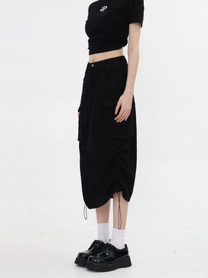 Ruched Midi Skirt