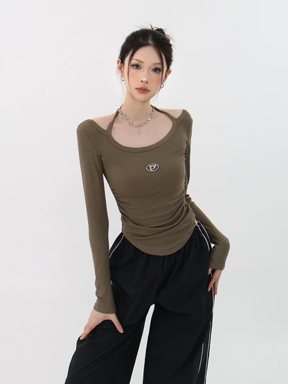 Halter Neck Long Sleeve